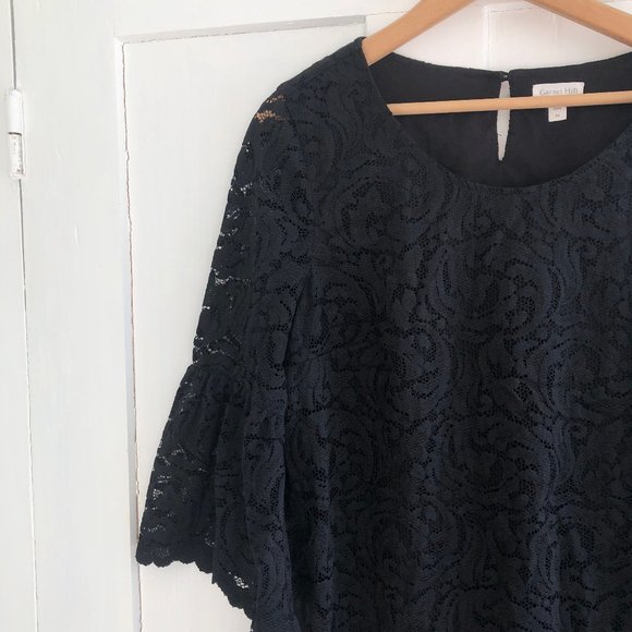 Garnet Hill Lace Bell Sleeve Dress - Picture 3 of 7